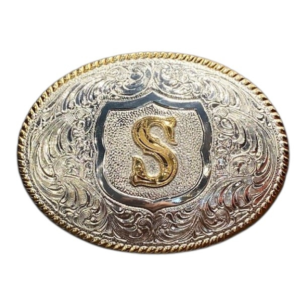 CRUMRINE OVAL INITIAL S BUCKLE - ACC BUCKLE  - C10380-S