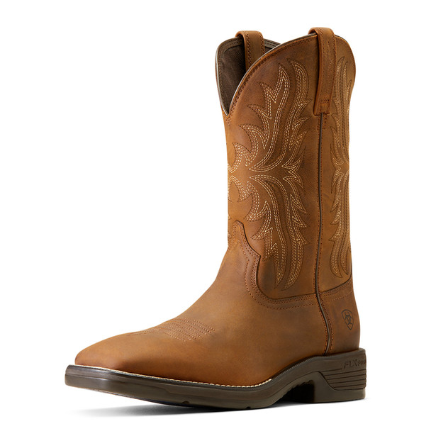 ARIAT RIDGEBACK OILY DISTRESSED TAN - BOOT MENS WESTERN - 10046982