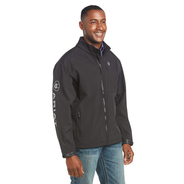 ARIAT TEAM LOGO 2.0 SOFTSHELL BLACK - MENS JACKET  - 10023322