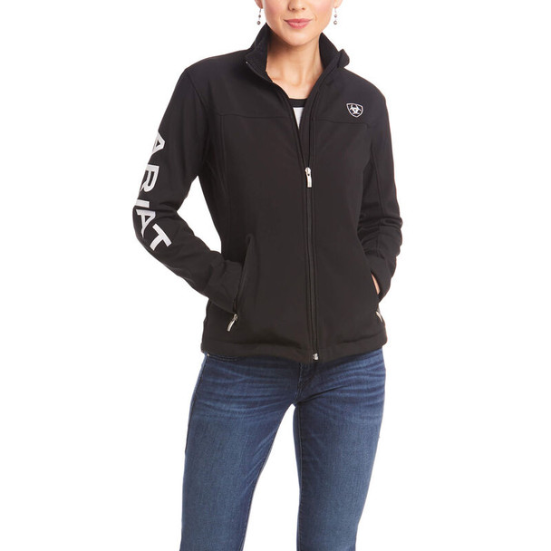 ARIAT NEW TEAM SOFTSHELL BLACK WHITE - LADIES JACKET COR - 10019206