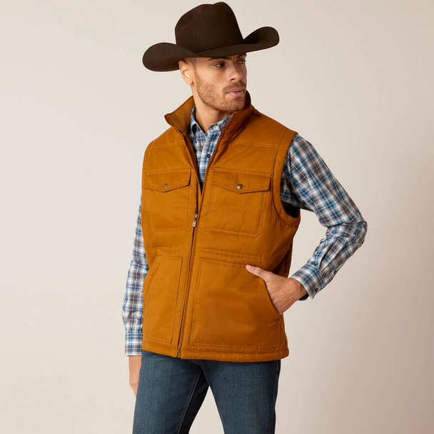 ARIAT GRIZZLY 2.0 CANVAS CHESTNUT - MEN VESTS  - 10046386