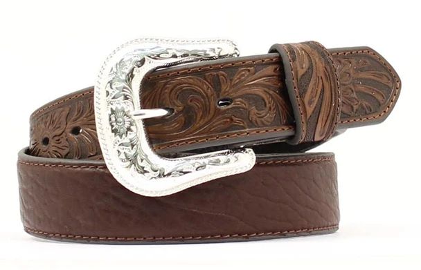 NOCONA BROWN BULLHIDE BELT TOOLING - ACCESSORIES BELT MEN - N2438902