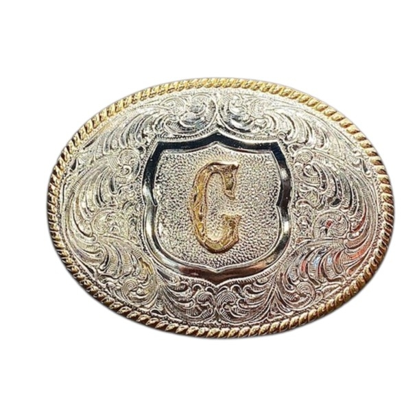 CRUMRINE OVAL INITIAL G BUCKLE - ACC BUCKLE  - C10380-G