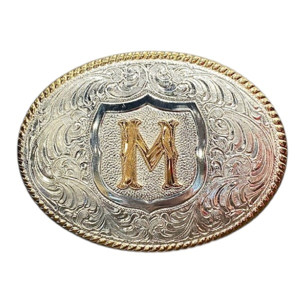 CRUMRINE OVAL INITIAL M BUCKLE - ACC BUCKLE  - C10380-M