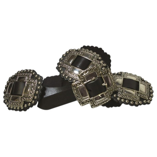 ROPER 1" CROSS SLIDE CONCHOS BLACK - ACCESSORIES BELT LADIES - 5406790-001