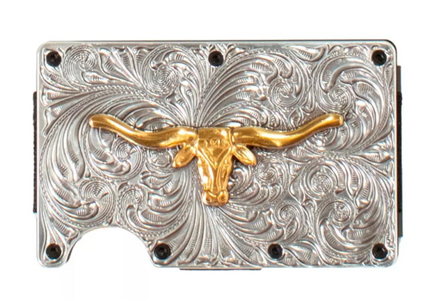 3-D BELT GOLD LONGHORN UTILITY WALLET - ACCESSORIES WALLET  - D250008836