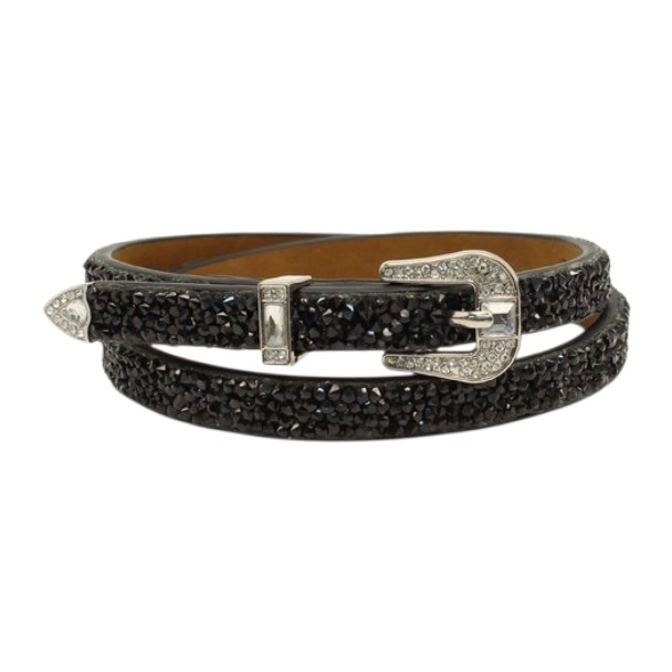 BLACK CRYSTAL SILVER BUCKLE - HATS ADD-ONS  - D740000001