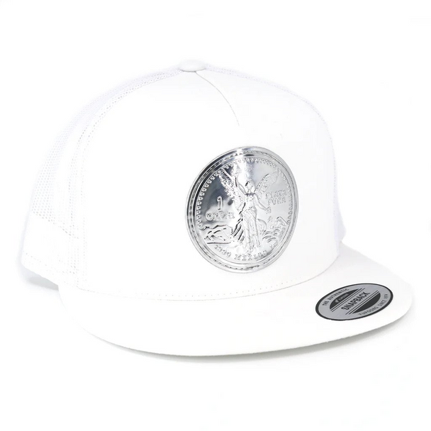 EL VIEJON PLATA PURA WHITE FLAT - HATS CAP  - PLATA PURA WHITE FLAT