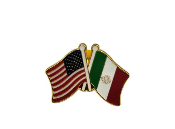 CACTUS RANCH HAT PIN US MEXICO FLAG - ACCESSORIES HAT CAP PINS  - HP-36