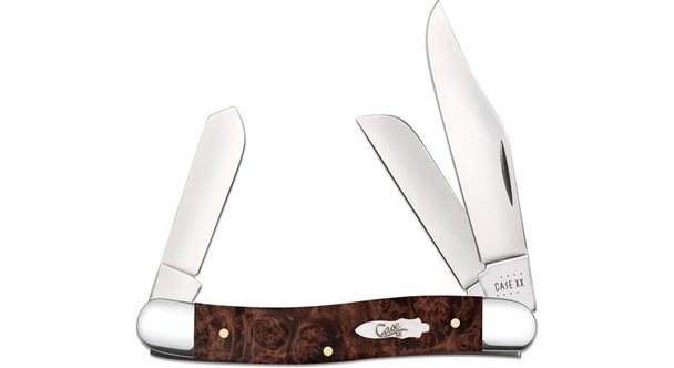 CASE BROWN MAPLE BURL WOOD - ACC KNIVES  - 64065