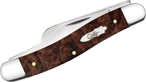 CASE BROWN MAPLE BURL WOOD - ACC KNIVES  - 64065