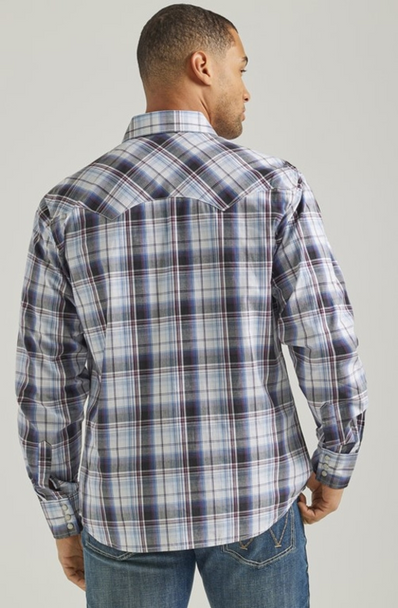 WRANGLER PURPLE PLAID MODERN FIT - MENS SHIRT  - 112337455