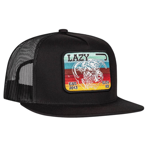 LAZY J RANCH WEAR SERAPE ELEVATION PATCH BLACK - HATS CAP  - BLKBLK4SV