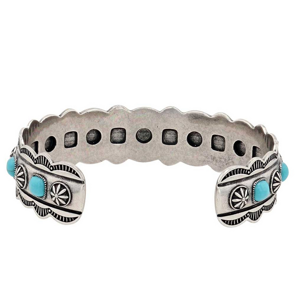 MONTANA SILVERSMITHS SOUTHWEST STARLIGHT TURQUOISE - ACCESSORIES JEWELRY BRACELET - BC5376