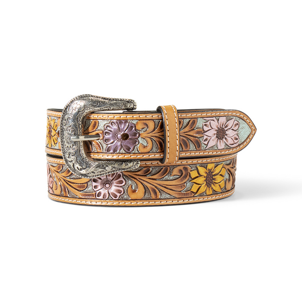 ARIAT SUNFLOWER DAISY HAND TOOLED - ACCESSORIES BELT LADIES - A1566197