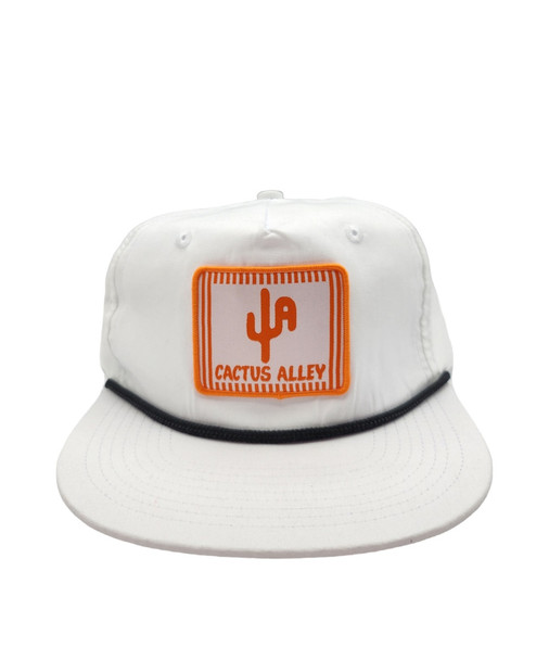 CACTUS ALLEY WHITE WITH WHAT A PATCH - HATS CAP  - WHAT A CHICKEN