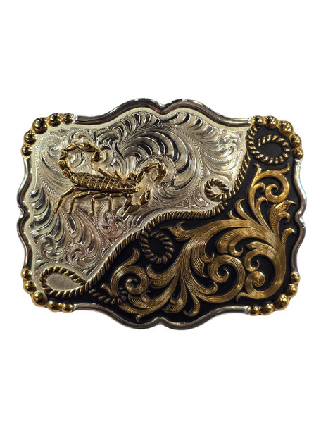 MONTANA SILVERSMITHS TWO TONE MEDIUM SCORPION - ACC BUCKLE  - 35410YG-640M