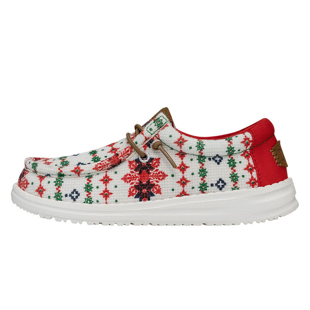 HEY DUDE WALLY YOUTH UGLY SWEATER CREAM - FOOTWEAR KIDS  - 40990-13R