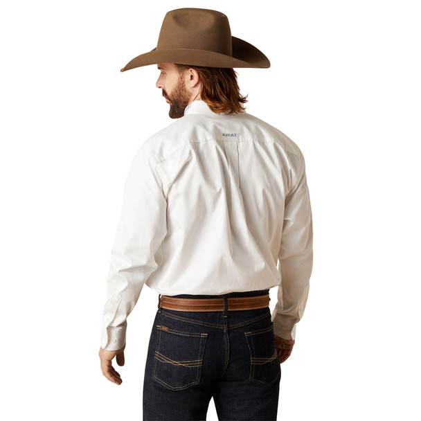 ARIAT TEAM LOGO TWILL CLASSIC WHITE - MENS SHIRT  - 10047242