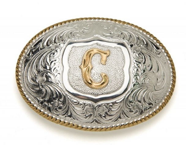 CRUMRINE OVAL INITIAL C BUCKLE - ACC BUCKLE  - C10380-C