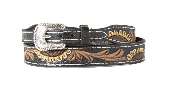 TWISTER TOOLED SUNFLOWERS HATBAND BLK - HATS ADD-ONS  - 0281001