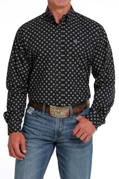 CINCH BLACK DIAMOND PRINT - MENS SHIRT  - MTW1105646