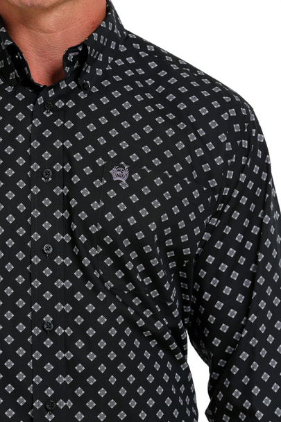 CINCH BLACK DIAMOND PRINT - MENS SHIRT  - MTW1105646