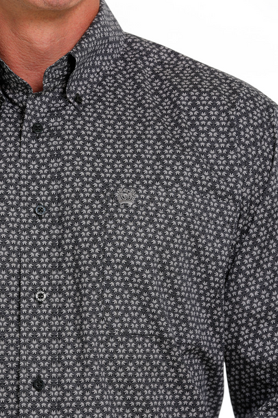 CINCH BLACK STRETCH PRINT - MENS SHIRT  - MTW1105644