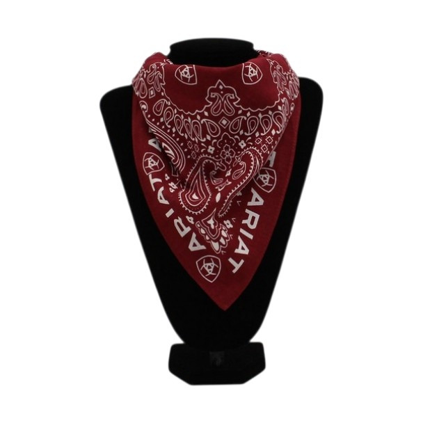 ARIAT 22" X 22"  BANDANA BURGUNDY - ACCESSORIES OTHER  - A1109009