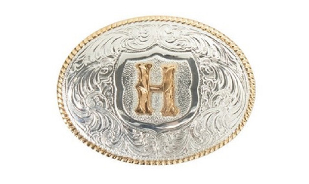 CRUMRINE OVAL INITIAL H BUCKLE - ACC BUCKLE  - C10380-H