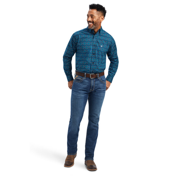 ARIAT BRAYLEN CLASSIC ESTATE BLUE - MENS SHIRT  - 10041765