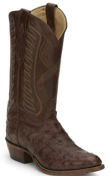 TONY LAMA MCCANDLES BROWN OSTRICH - BOOT MENS WESTERN - 8256
