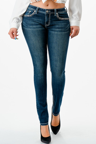 GRACE IN LA 401 AZTEC BOOTCUT - LADIES JEANS  - EB51852