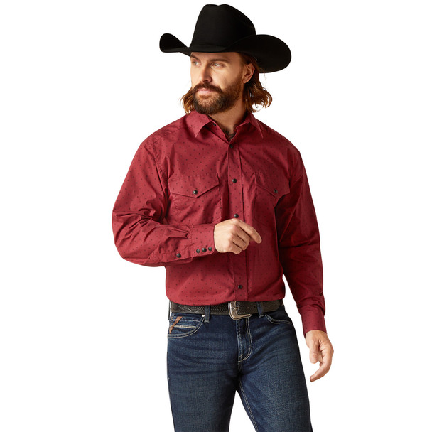 ARIAT NORWIN CLASSIC TIBETAN RED - MENS SHIRT  - 10047386