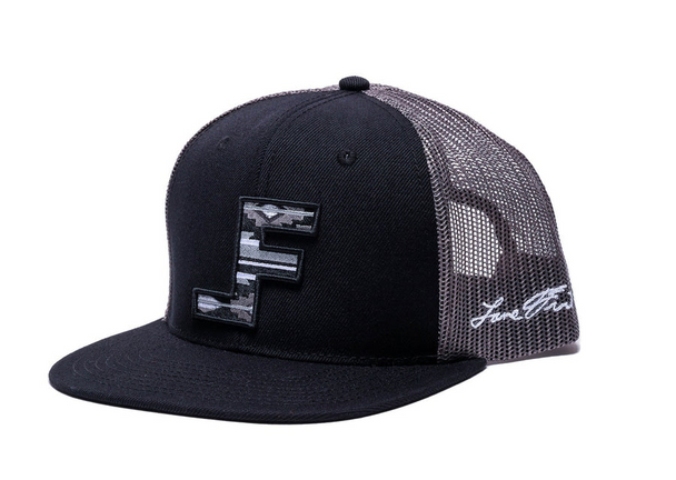 LANE FROST AZTEC LOGO GREY BLACK FLAT - HATS CAP  - NIGHTHAWK