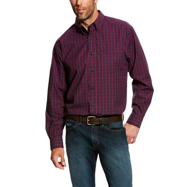 ARIAT FAFORD FUCHSIA PLAID - MENS SHIRT  - 10025892