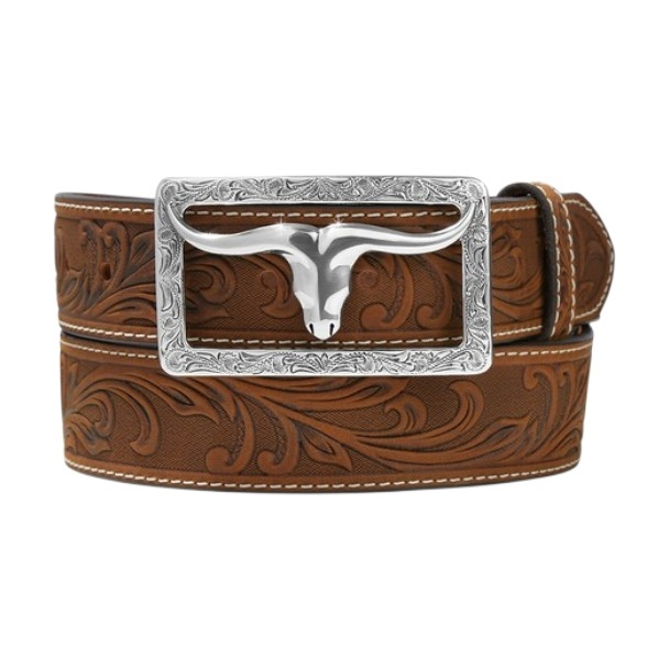 TONY LAMA 1 1/2 BARK STOCKYARD - ACCESSORIES BELT MEN - C42859
