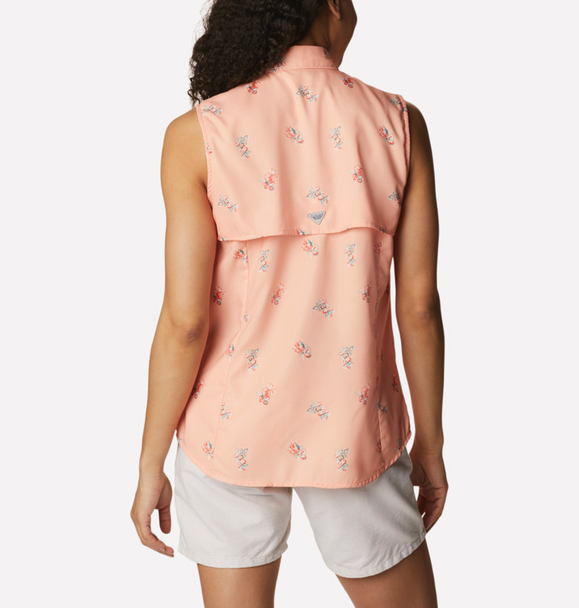 COLUMBIA SUPER TAMIAMI SLEEVELESS CORAL - LADIES SHIRT  - 2035351848