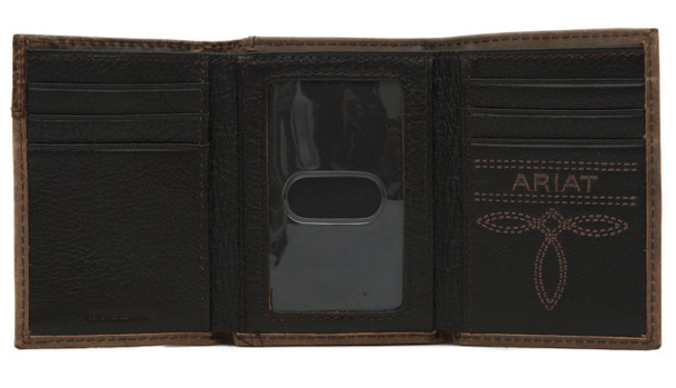 ARIAT TRIFOLD WALLET BROWN - ACCESSORIES WALLET  - A3511044