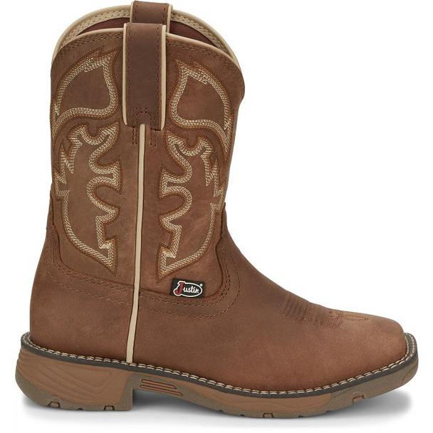 JUSTIN  RUSH JUNIOR SADDLE TAN - BOOT KIDS BOYS - JK4330