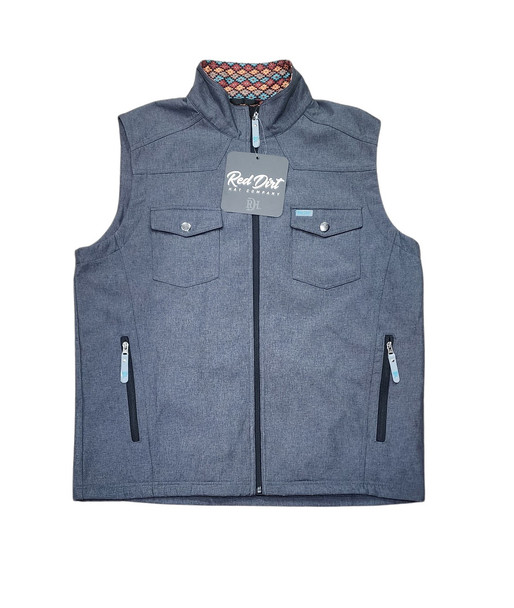RED DIRT GREY WATERPROOF VEST - MEN VESTS  - RDGV-003