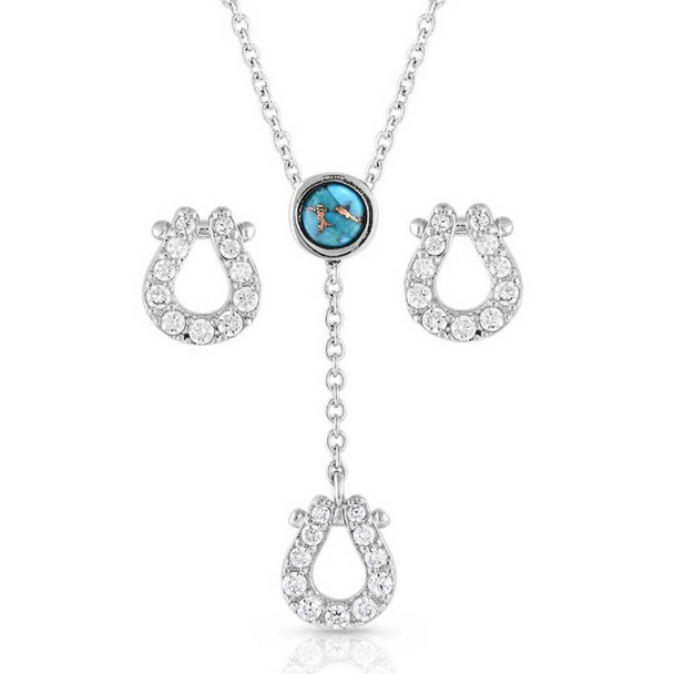 MONTANA SILVERSMITHS INFINITE LUCK TURQOUISE SET - ACCESSORIES JEWELRY NECKLACE - JS5157
