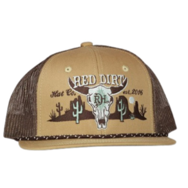 RED DIRT BONE HEAD TAN BROWN - HATS CAP  - RDHC384