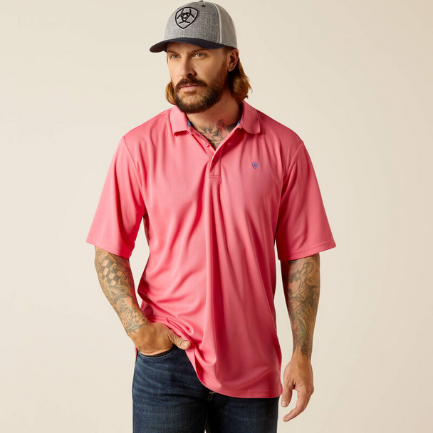 ARIAT TEK HOT ROSE - MENS POLO  - 10048838