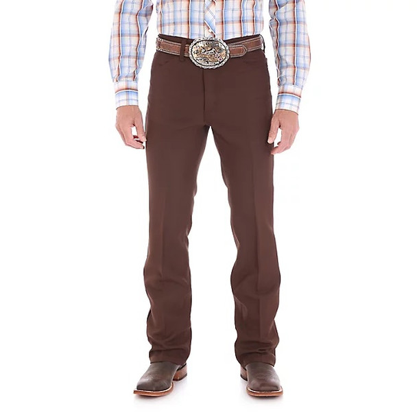 WRANGLER WRANCHER DRESS POLYSTER BROWN - MENS JEANS  - 82BN