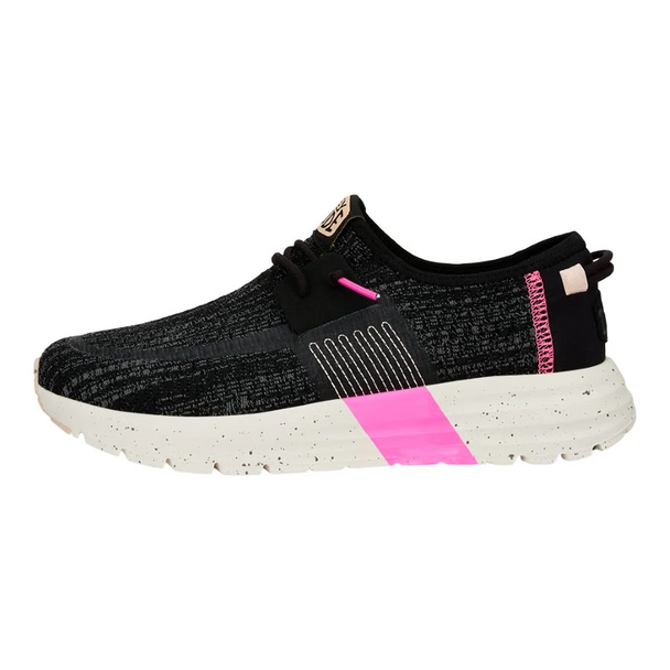 HEY DUDE SIROCCO SPORT STRIPE BLACK - FOOTWEAR LADIES  - 40761-001