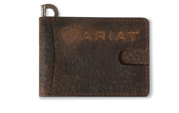 ARIAT MONEY CLIP BULL HIDE BROWN - ACCESSORIES WALLET  - A3554602