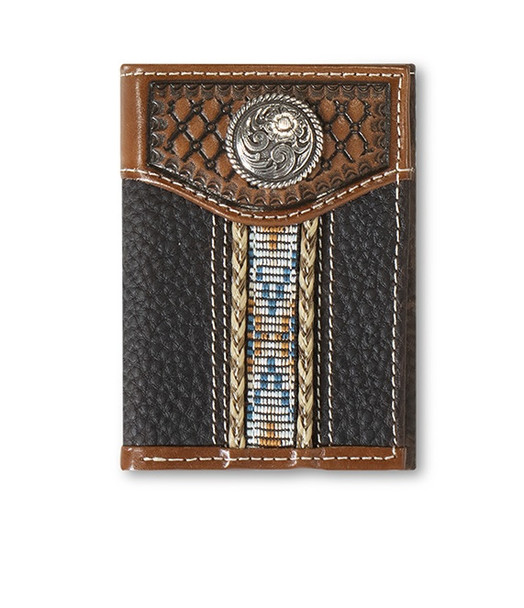 ARIAT TRIFOLD SOUTHWESTERN BROWN - ACCESSORIES WALLET  - A35541282