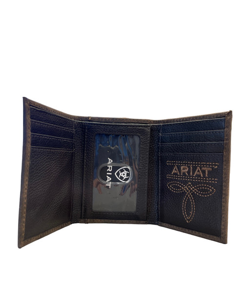 ARIAT TRIFOLD SOUTHWESTERN BROWN - ACCESSORIES WALLET  - A35541282