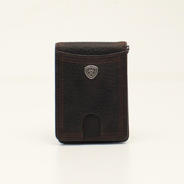 ARIAT CARD CASE MONEY CLIP BROWN - ACCESSORIES WALLET  - A35117282